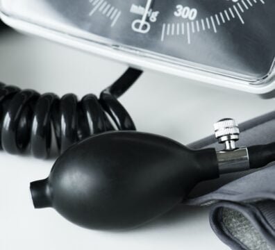 Closeup of manometer tool