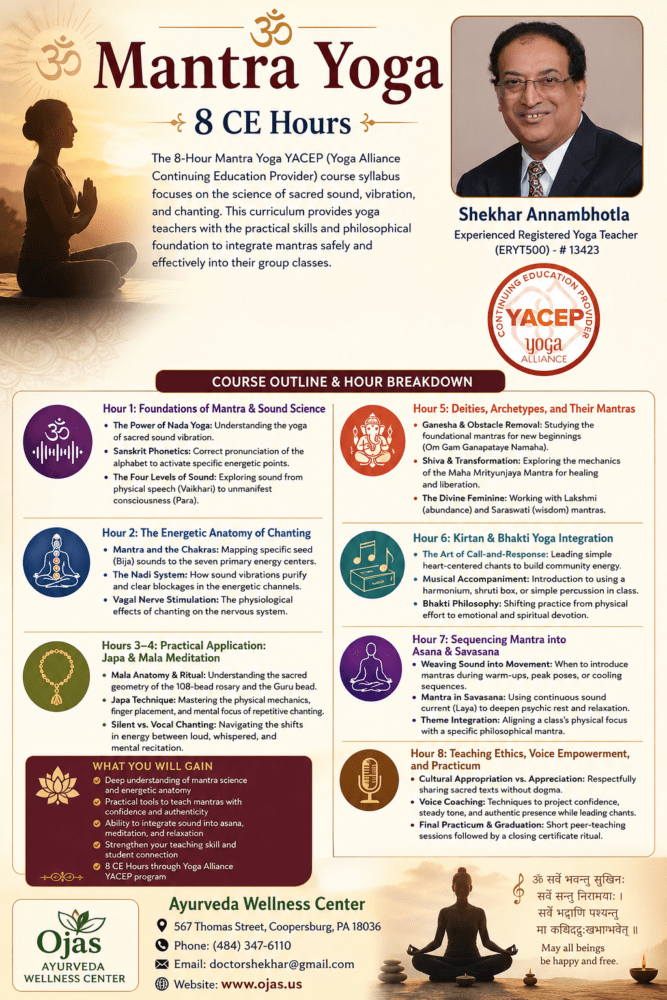 Mantra Yoga - Ojas Ayurveda Wellness Center